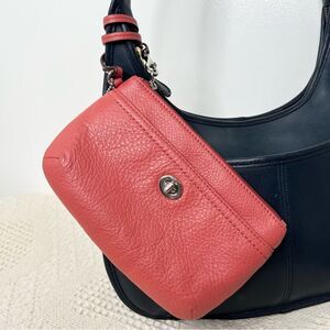 Coach Park Leather Medium Wristlet F49472 Sienna Coral